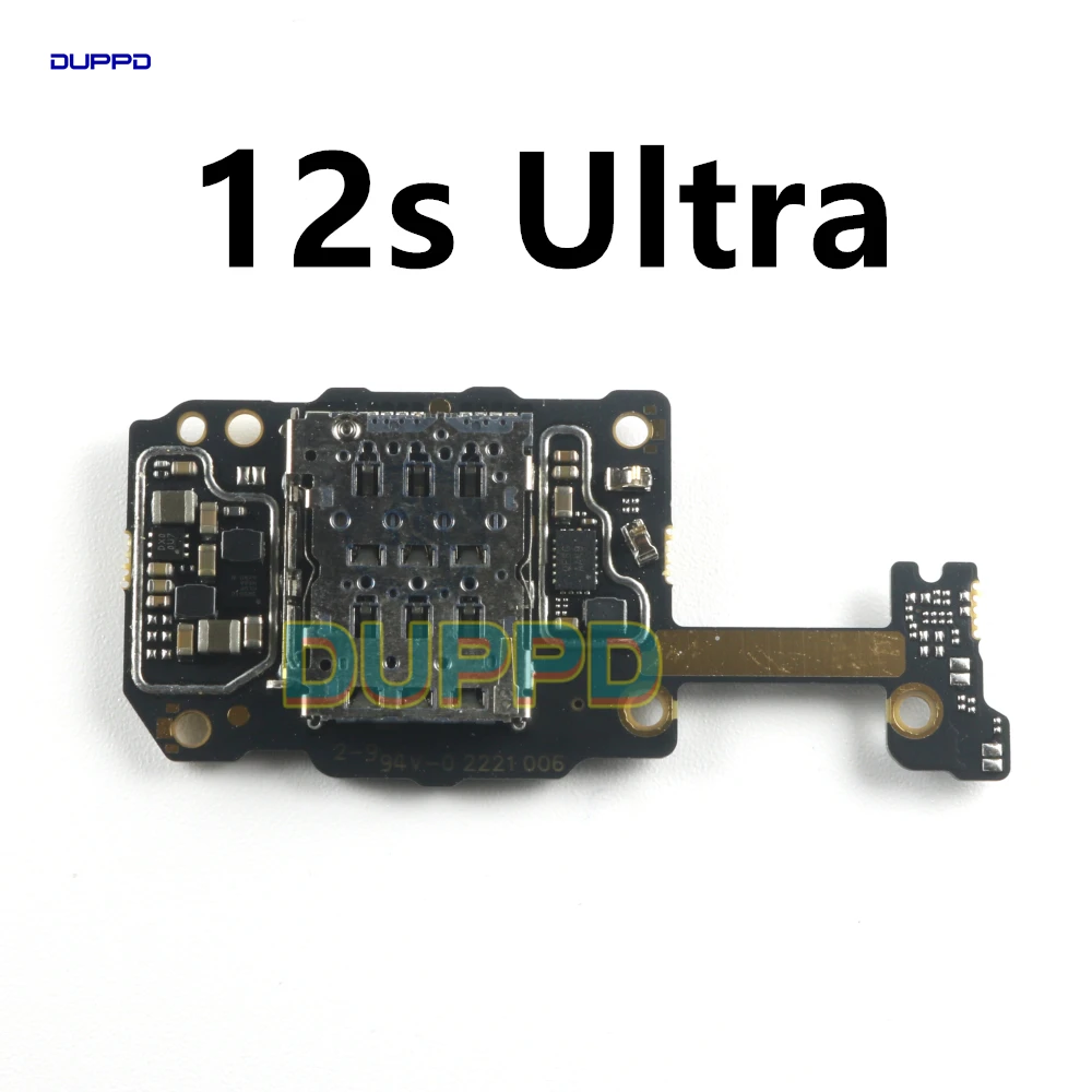 SIM/SD Card Reader Holder Conecction Board With For Xiaomi 12S Ultra Microphone Flex Cable 12sUltra