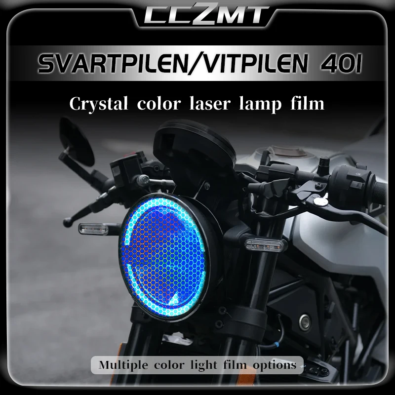 For Husqvarna Svartpilen 401 Vitpilen401 Headlight film Tail light film honeycomb laser protective film modification accessories