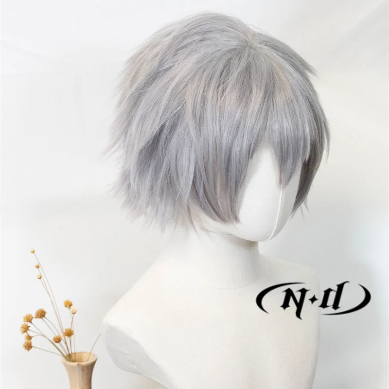 ND Kaworu Nagisa Cosplay Wigs Hairpiece EVA Anime Cosplay Hair Wigs for Comic Con Coser Costume Party Heat Resistant Synthetic