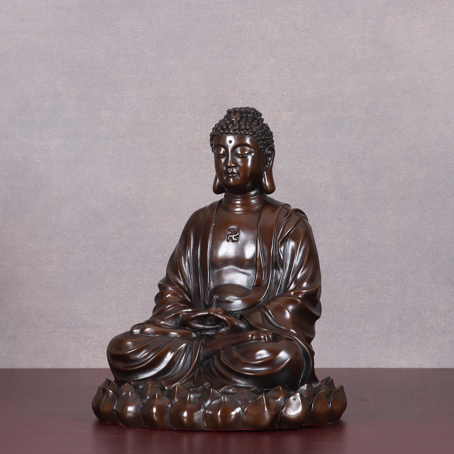 Imagem -03 - Bronze Sakyamuni Buddha Estátua Tibet Budismo Escultura Handmade para a Decoração Home Religiosos 25cm