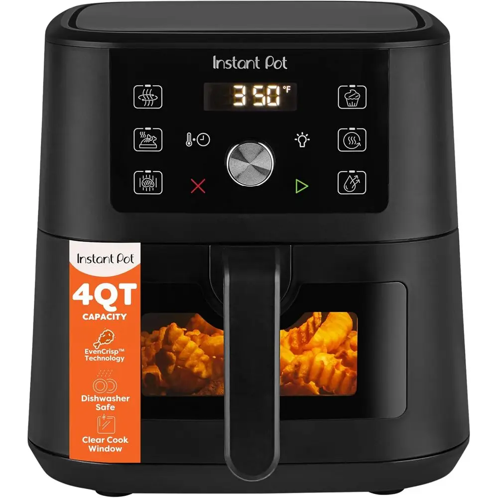 

Pot 4Qt Vortex 6-in-1 Mini Air ryer, Custom ProgOptions, Air ry, Broil, Roast, ydrate, Bake, Reheat, Black, 4 Quarts