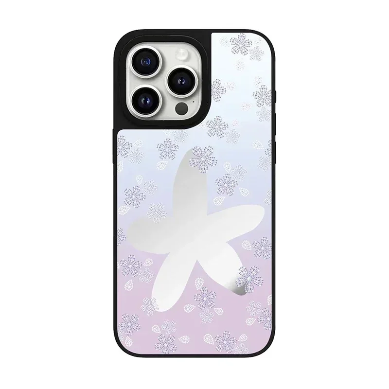 Flowers iPhone 12 13 14 15 16 Pro Max Mirror Surface MagSafe Case Cover Shell