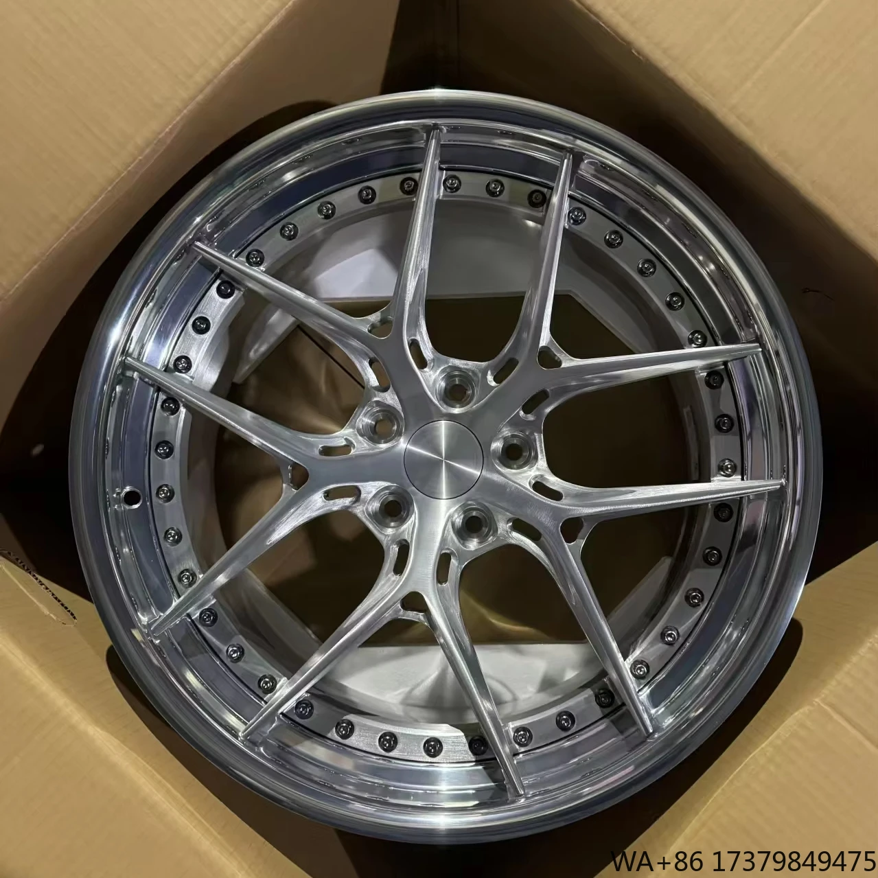 

Hot Selling Forged Passenger Car Wheels 18-22 Inch 6061-T6 Alloy Racing Car Wheel Customize Brushed Face 2 Piece Wheel Rims