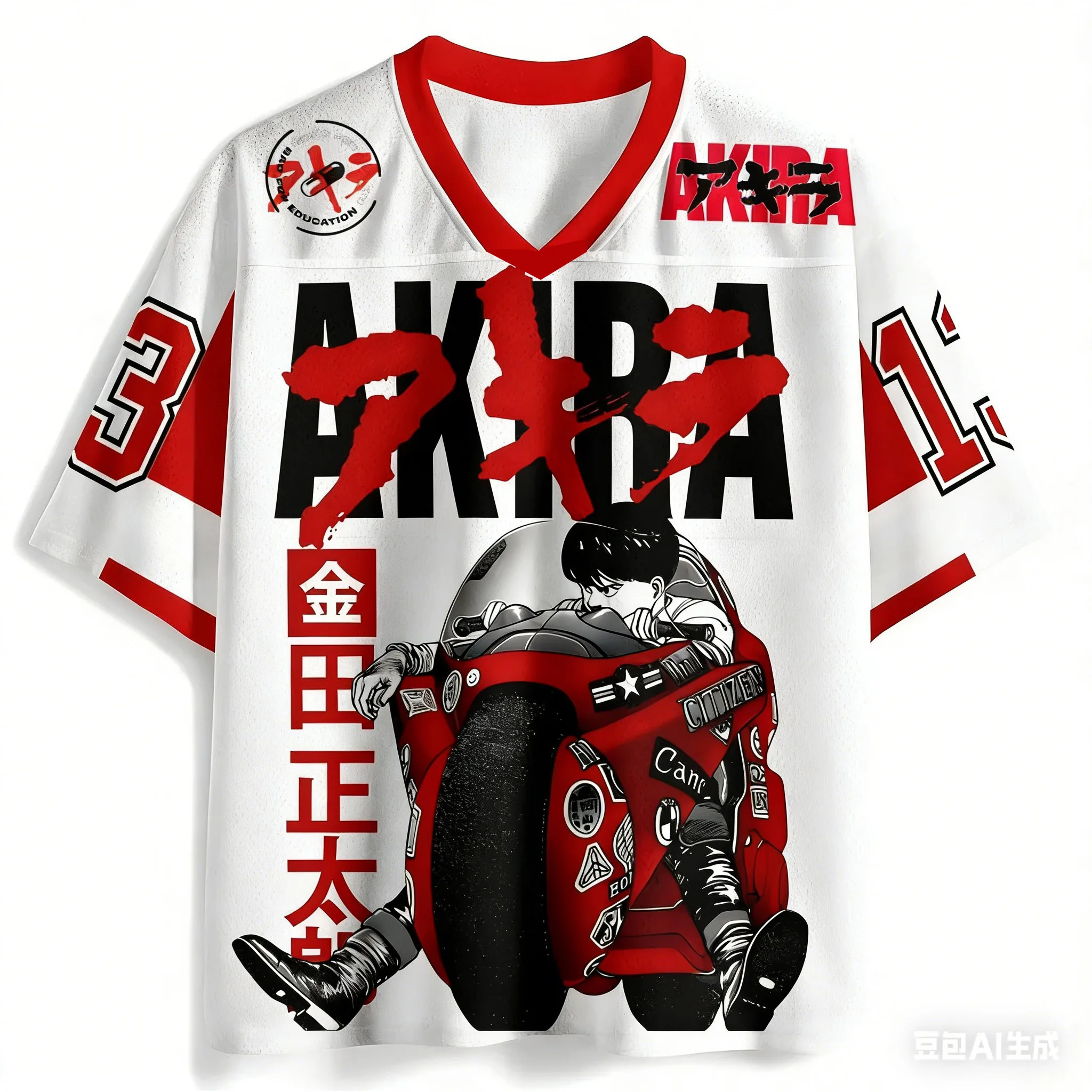 2026 Summer Hot Selling Fashion New Akira 3D Printed Outdoor Sports Fitness T-shirt Hip Hop Street Clothing T-shirt Large Size