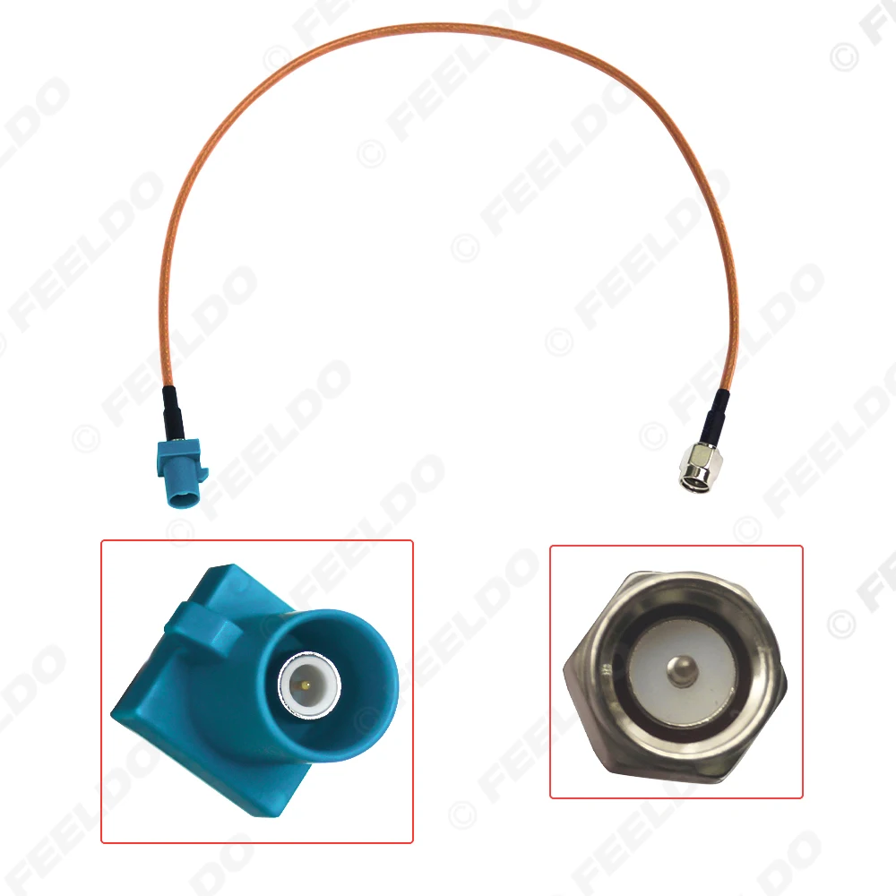 Blue FAKRA Type Z Male Plug To SMA Male For GPS Antenna Adapter Pigtail Cable Using RG316 Coax