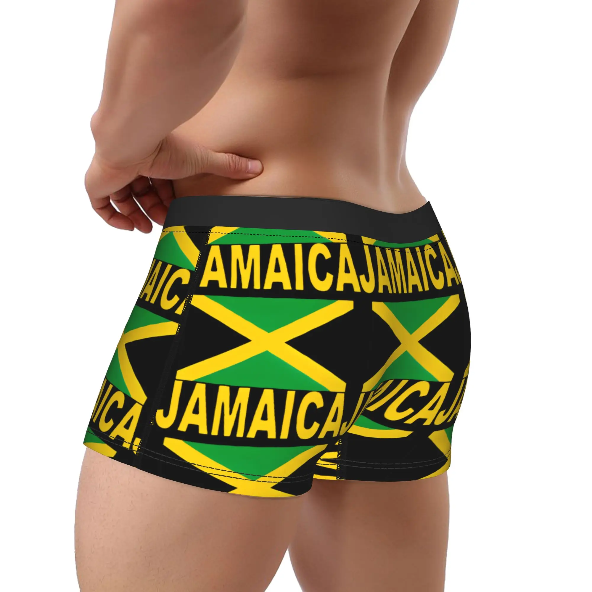 Flag Jamaica Jamaican Flags Travel Underwear  Pattern Boxershorts Hot Sale Men Underpants Comfortable Boxer Brief Gift Idea