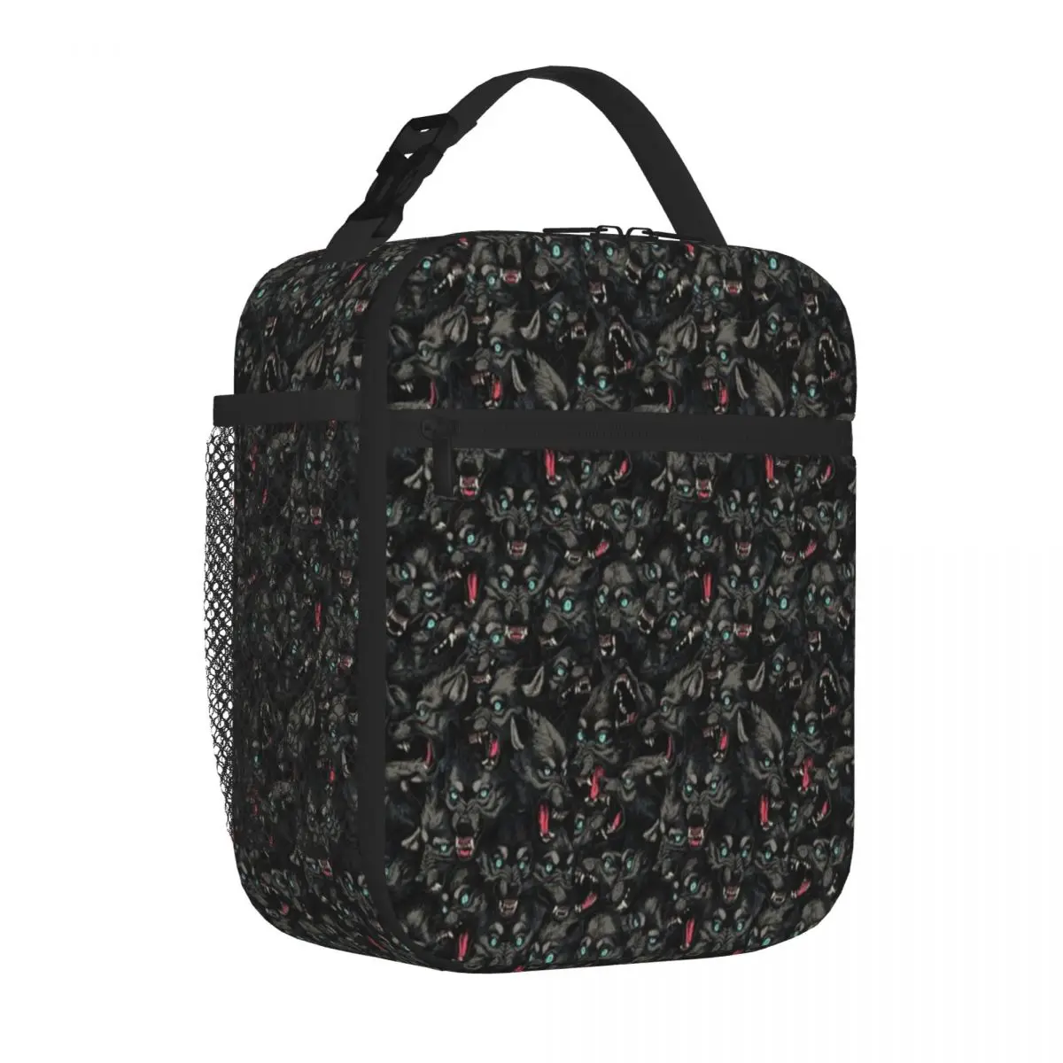 Hot Sale Wolf Pack Pattern Polka Dot Carry Lunch Bag Auto Travel Insulated Tote