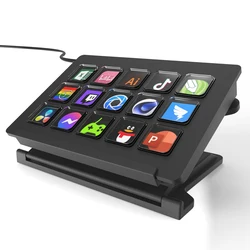Lcd Visuele Programmeerbare Macro Custom Toetsenbord 15 Toets Snelkoppeling Gaming Toetsenbord Macropad Schakelbord Smart Live Broadcast Console