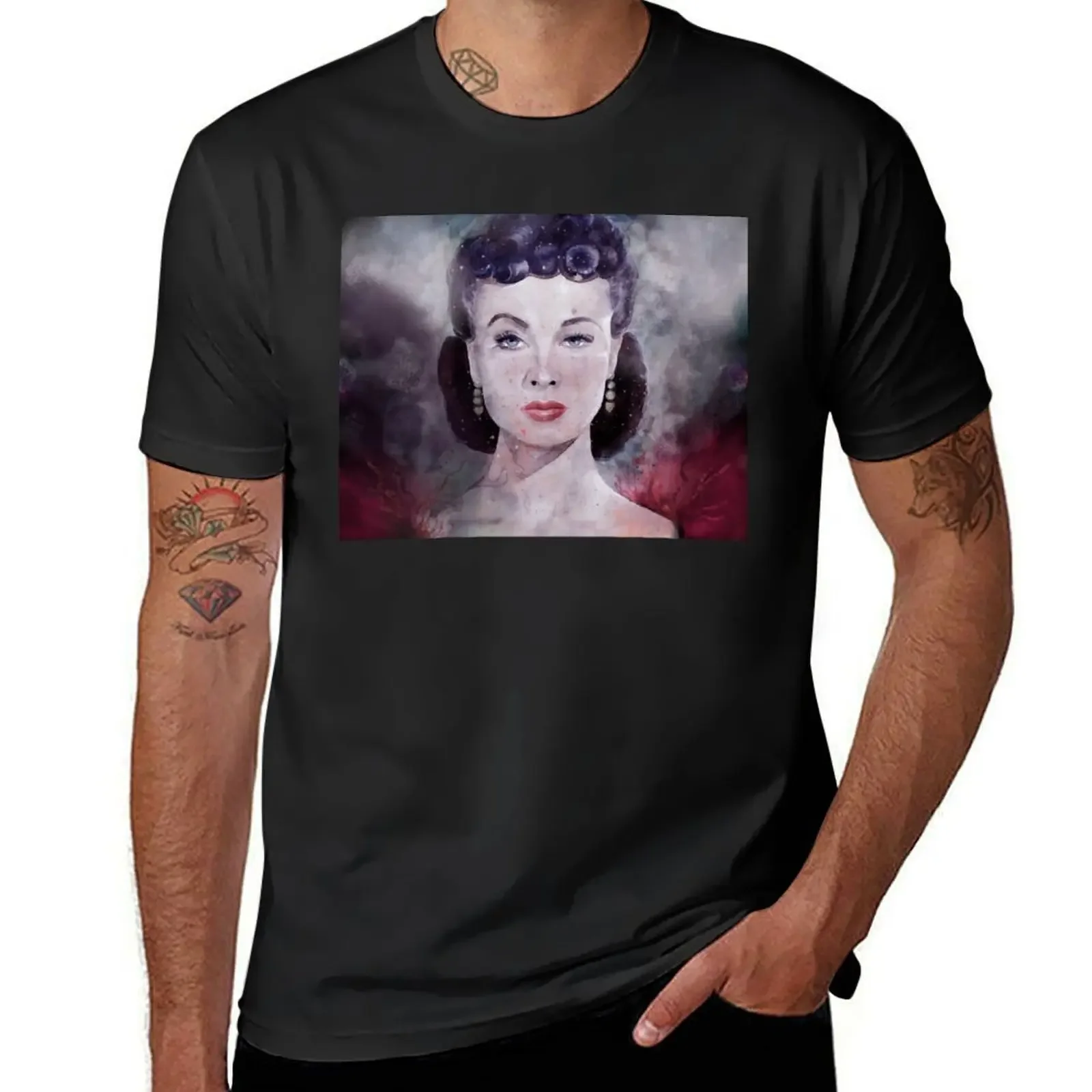 Scarlett O'Hara Watercolor Gone with the Wind T-Shirt quick drying custom t shirt cute tops man clothes mens t shirt