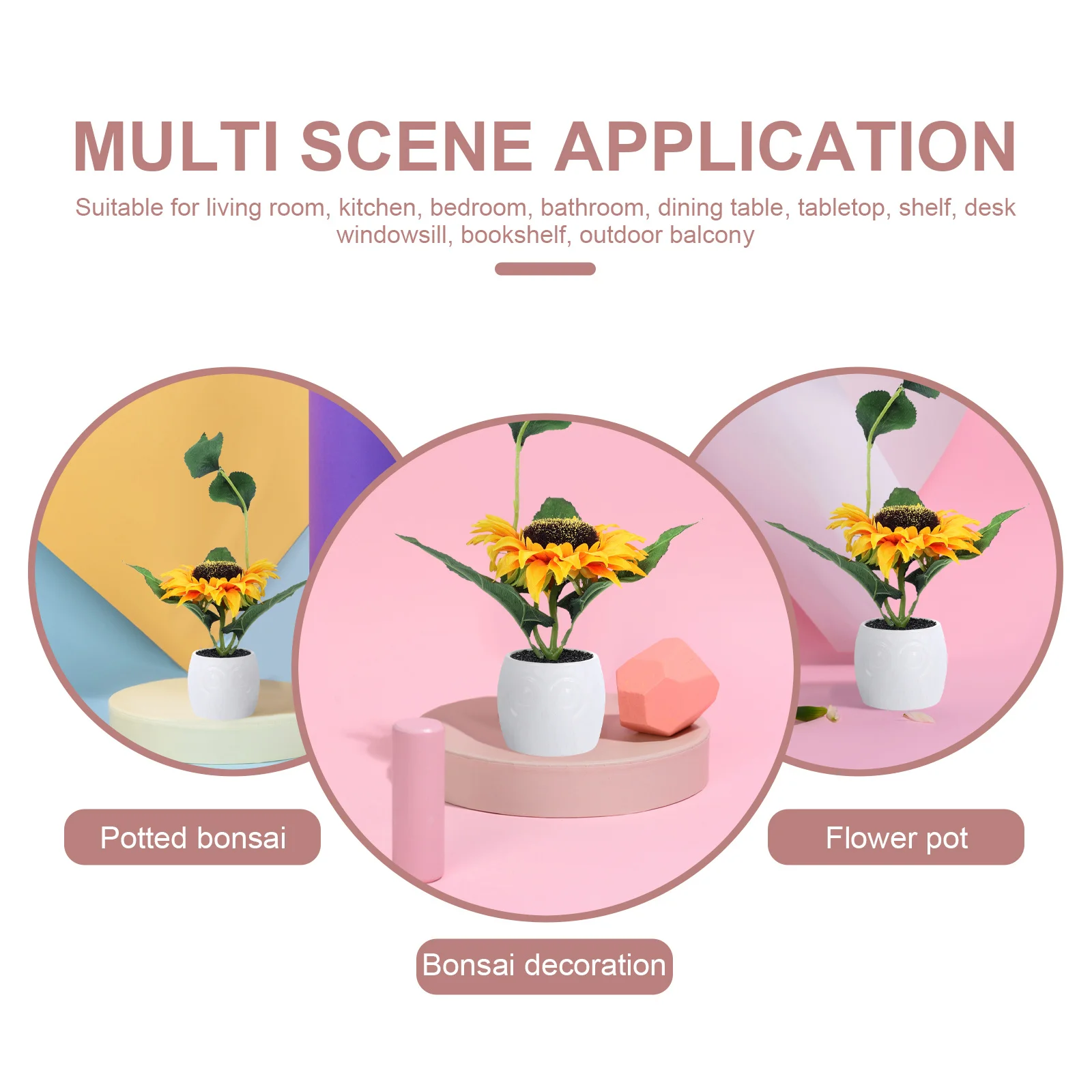 

Artificial Sunflower Outdoor Ornaments Spring Potted Plants Sunflowers Kitchen Decor Birthday Decorations