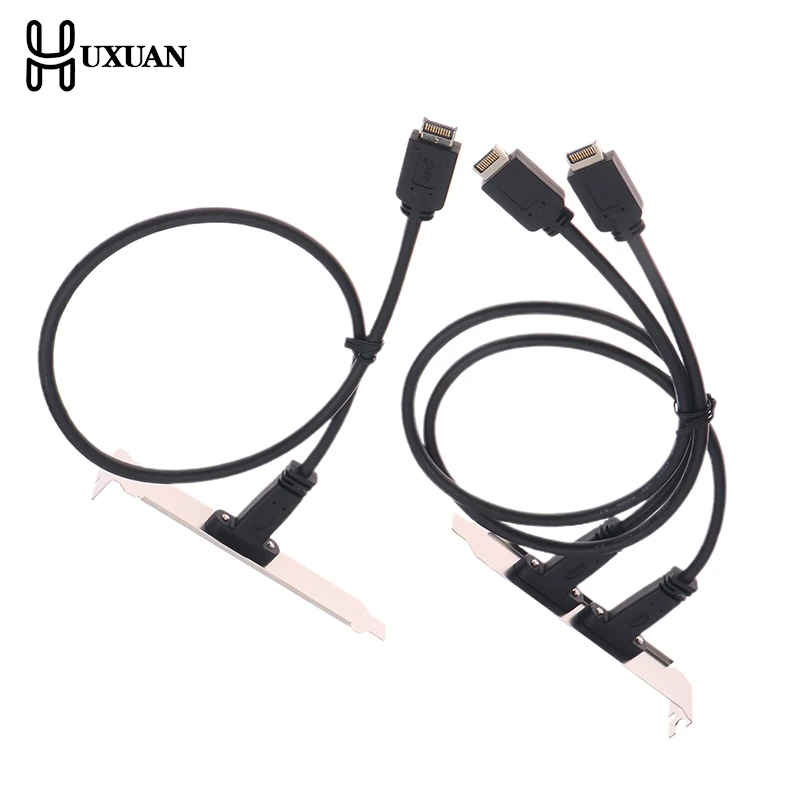 50cm USB 3.2 Front Panel Header Type-E To USB-C Type C Female Connector Extension Wire Cable TYPE-E Baffle Cable