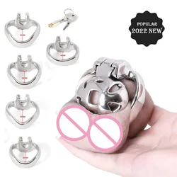 Metal/ABS Cock Cage Male Small 55mm Chastity Cage Chastity Inescapable BDSM Penis ring Lock Erotic Bondage Sex Toy For Men Gay