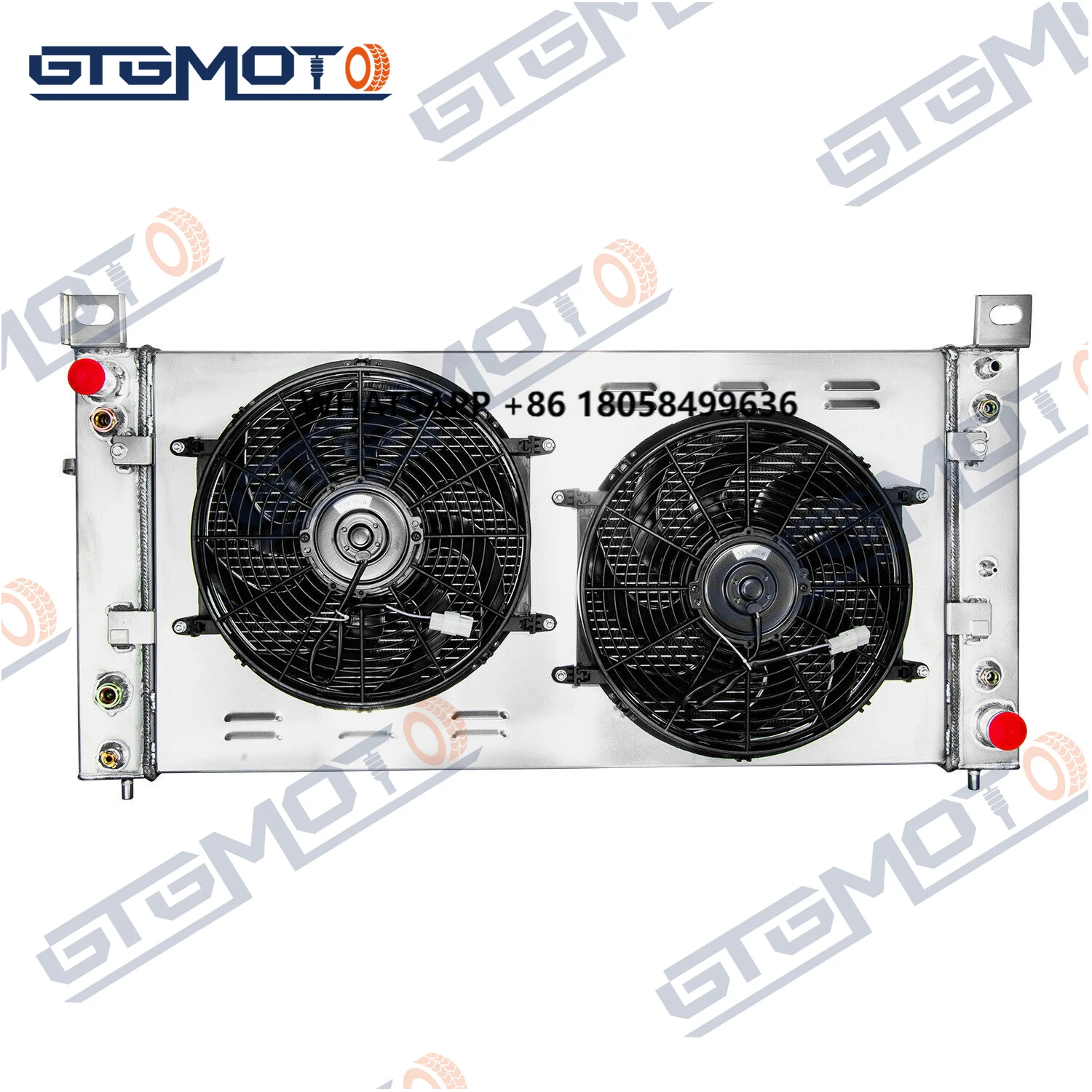 

GTGMOTO 3-Row Aluminum Radiator for Chevy Silverado 1500 GMC Yukon HUMMER H2 2008-2013