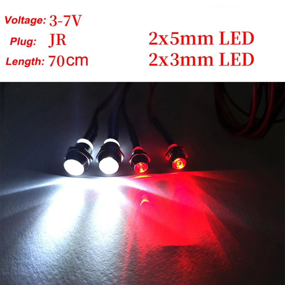 RC On-Road Car LED Night 5mm White And 3mm Red Headlamps 2/4/6/8 LED Light Kits For Rc Model Car Truck DIY Model Building Kits ﻿