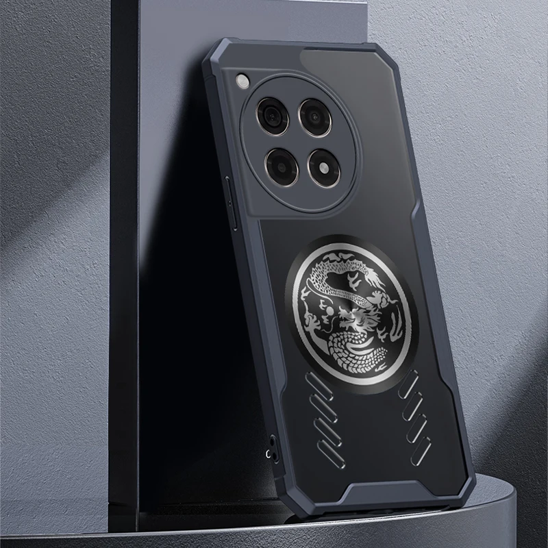

Heat Dissipation Phone Case for Oneplus ACE 3 3V 2V 2 Pro 12 11 Dragon Totem Graphene Cooling Case Shockproof Transparent Cover