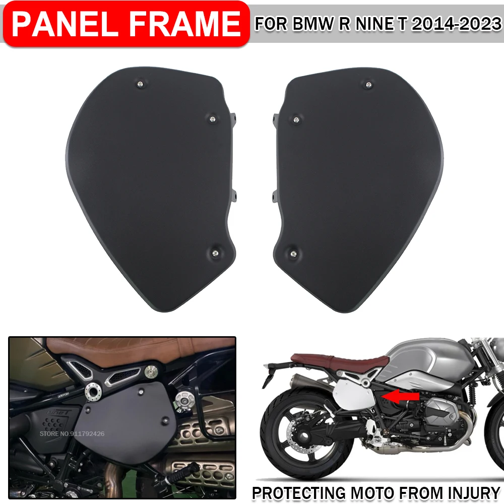 R9T Motorcycle Retro Side Panel Frame For BMW RNINET Scrambler Racer Pure Urban 2014-2023 Aluminum Panels Cover Fender Mudguard