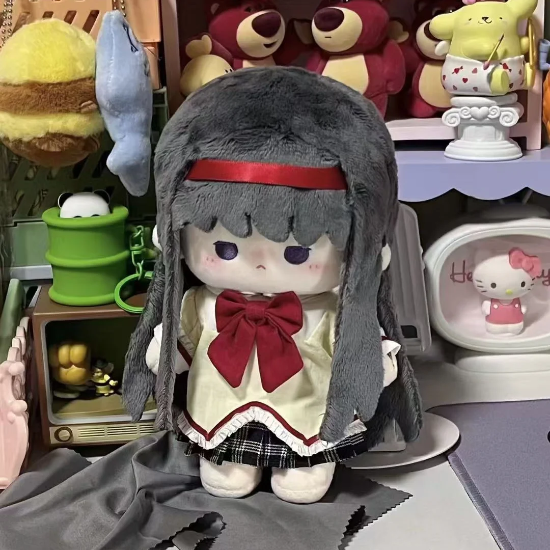 20cm Anime Peluche Puella Magi Madoka Magica Akemi Homura Figures Cosplay Dress Up Cotton Doll Madoka Magica Cute Plush Toys