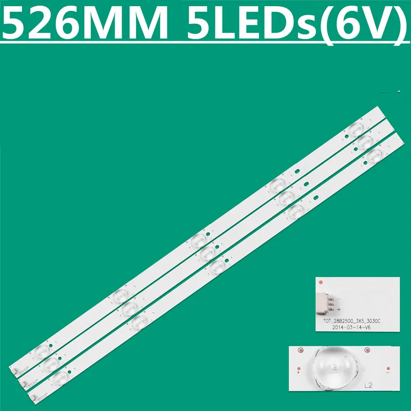 LED Backlight Strip For H28V9900 H28VPP00 4C-LB280T-YH1 4C-LB280T-YH2 TOT-28B2500-3030C-5S1P 006-P2K2071A