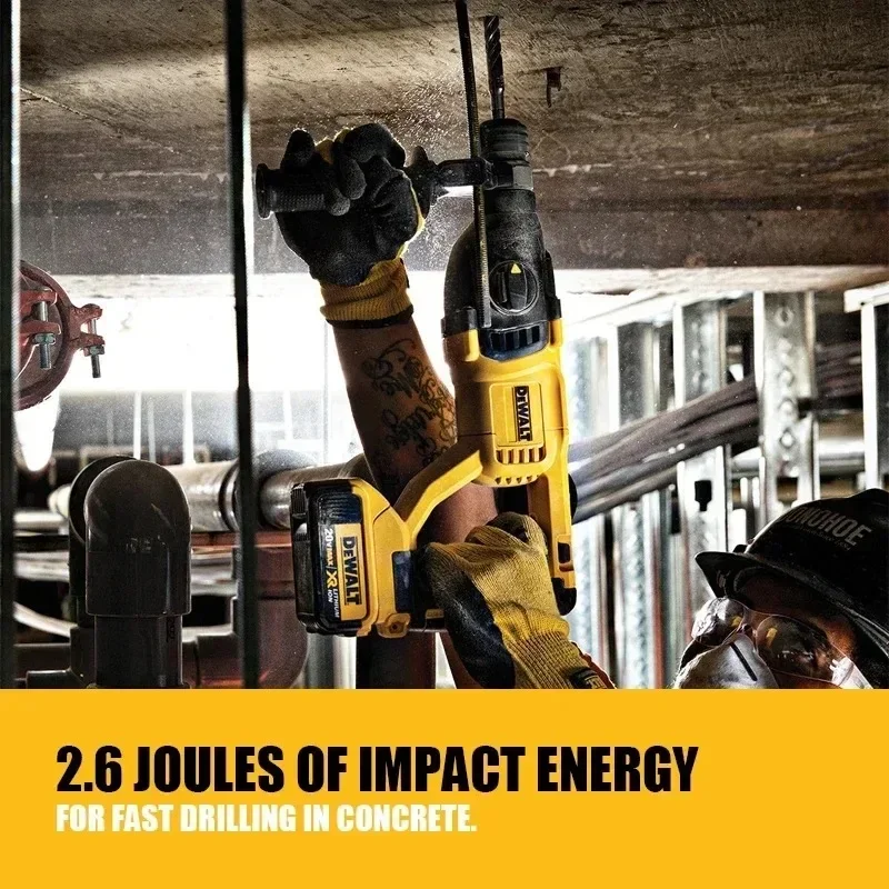 Imagem -06 - Dewalt Dch133 Kit de Broca de Martelo Rotativo Ferramenta Apenas 20v Max xr Brushless Recarregável sem Fio Compacto Ferramentas Elétricas de Broca de Impacto