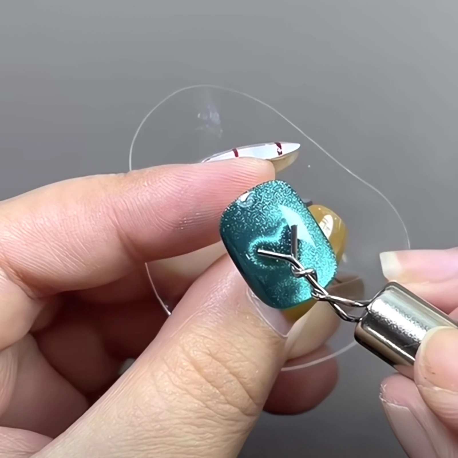 3D Cat Eye เล็บแม่เหล็กชุดลวดเหล็กยืดหยุ่นสําหรับสร้างรูปหัวใจและแท่งบนเล็บ DIY เล็บอุปกรณ์เสริมเครื่องมือ