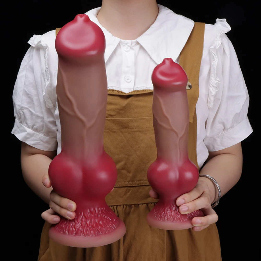 4 Size XXXL Realistic Big Knot Dog Dildo Thick Animal Penis Suction Cup large Dildos Anal Plug Adult Huge Sex Toys Men Women