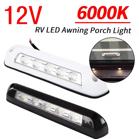 12V Motorhome Caravan Interior Wall Lamps 6000K Waterproof Light Bar 10LED RV Van Camper Exterior Lamp Universal RV Accessories