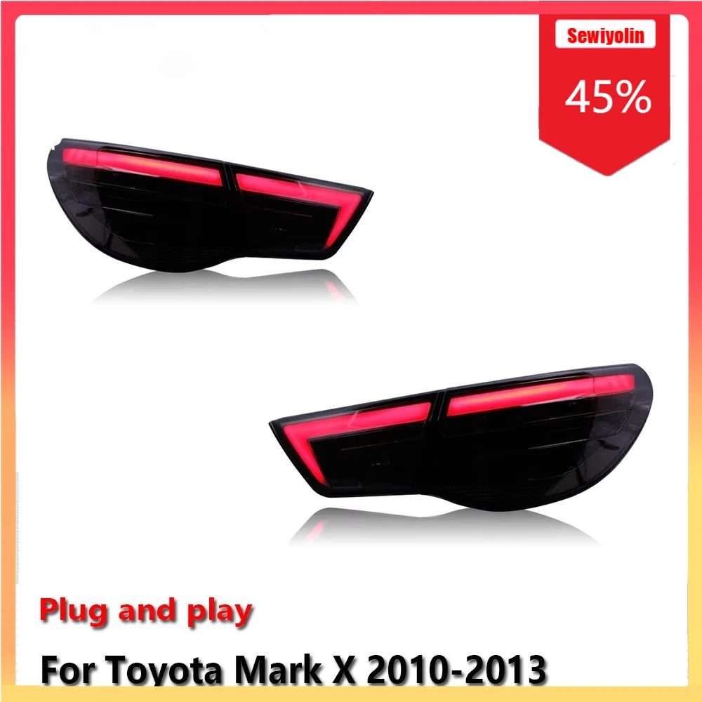 

Автомобильный светодиодный задний фонарь, автомобильные детали для Toyota Mark X 2010-2013, авто противотуманные DRL, стоп-сигнал, указатель поворота, Plug and Play