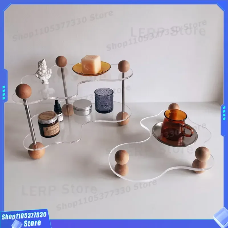 Creative Acrylic Aromatherapy Tray Lake Shape Desktop Storage Rack Living Room Porch Decorative Ornament Ins Style Home