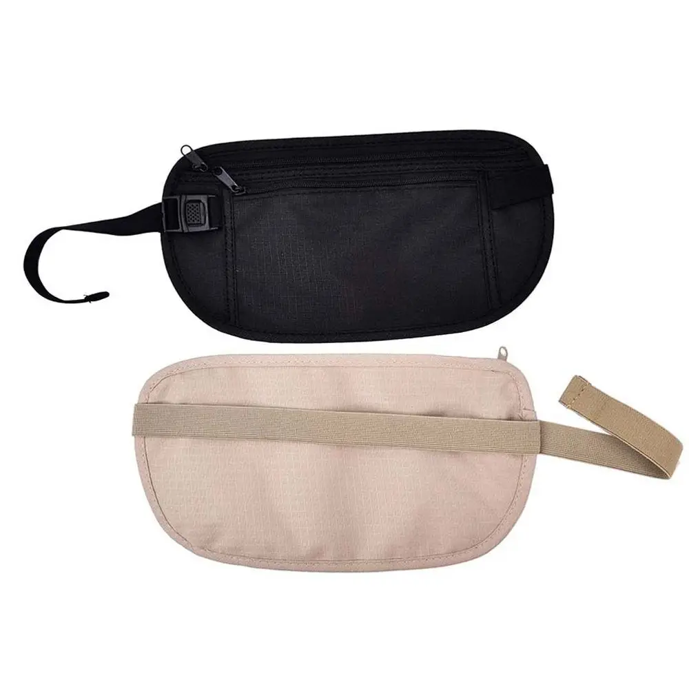 Outdoor Security Pouch Pack Passport Wallet Travel Waist Packs Sport Pouch Farbic Waist Pouch Belt Bag