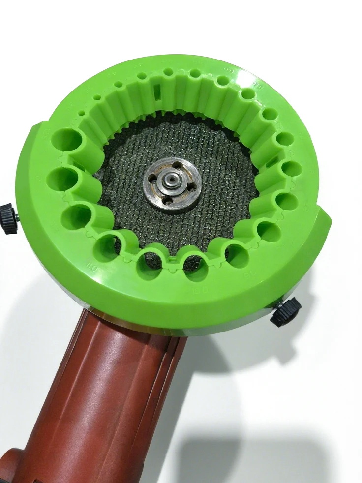 Anti-Stripping Angle Grinder Drill Bit Sharpener 2-13mm 20 Holes with Metal Thread Inserts Fit 115/125 Grinders Renew Old Bits