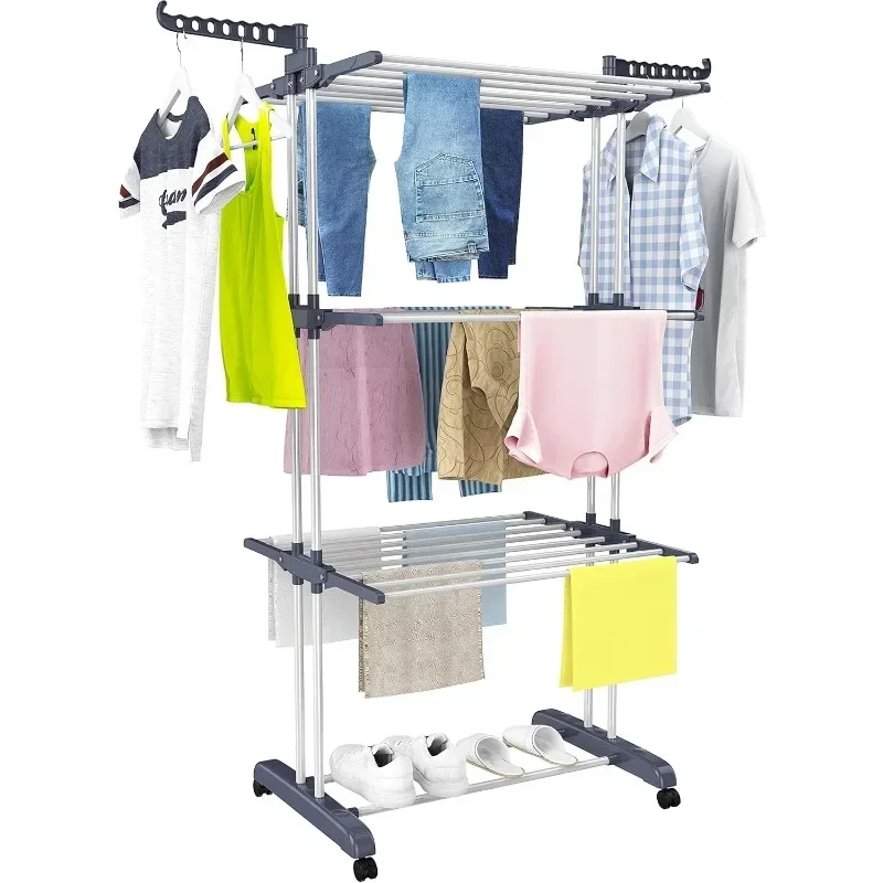 Clothes Drying Rack, Oversized 4-Tier(67.7