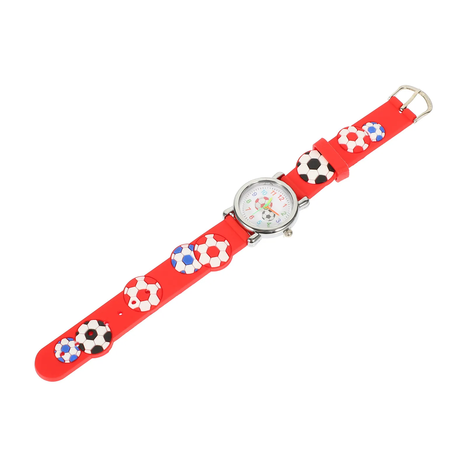 Sports Watch Cartoon Soccer Ball Pattern Birthday Sports Watch Easy Time Reading Gift