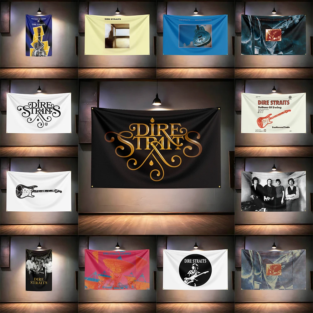 

Rock Music Flag 3x5ft for Dire Straits Fans Banner HD Print Brass Grommet Garage Bedroom Living Room Dorm Wall Decor Tapestry
