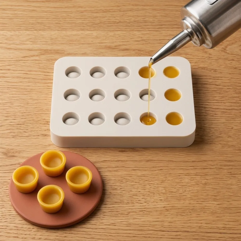 Labor-Saving Silicone Silicone Mold Flexible 4-Row Bee Cell Cup Mold Queen Bee Rearing Mold Artificial Beekeeping