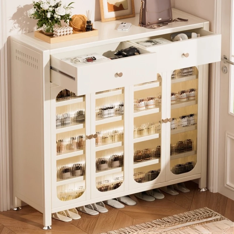 

Скамья для хранения обуви, шкаф для обуви, экономия открытого пространства, входная полка для обуви, держатель для обуви со стеклянной дверью, современная мебель для гостиной