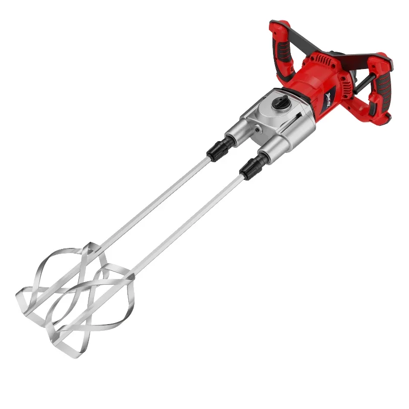 Electric High Efficiency Hand Held Concrete Adjustable Speed Mixer With Double Shaft Paddle