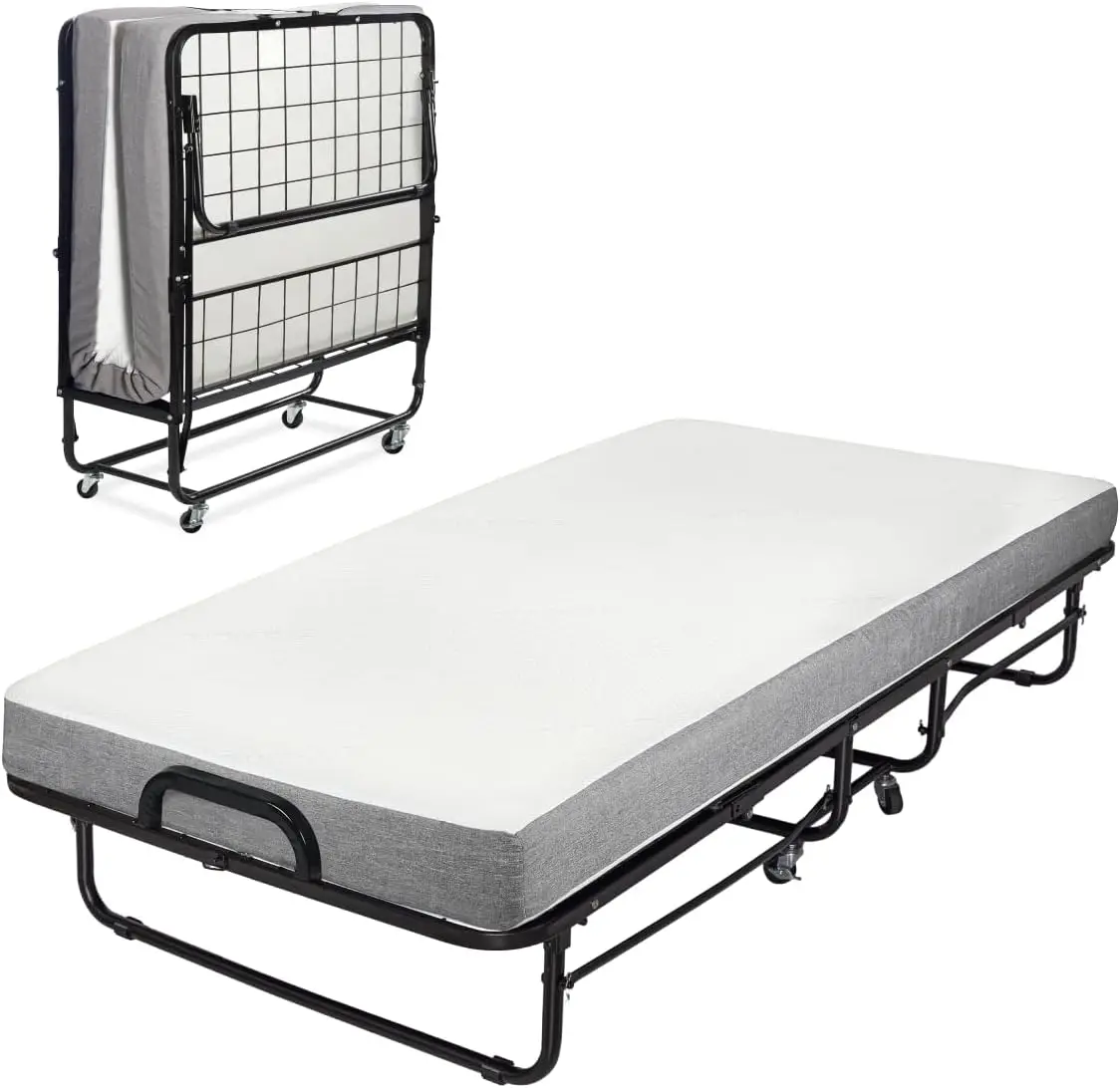 

Milliard Diplomat Folding Bed – Cot Size - with Luxurious Memory Foam Mattress and a Super Strong Sturdy Frame – 75” x 31