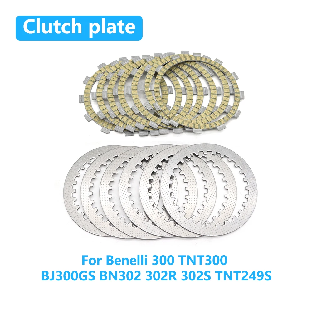 For Benelli BJ300GS BJ300 TNT300 TNT 300 BN302 302S 302R TNT249S 249S Motorcycle Clutch Plate Steel Plate Friction Disc Kits