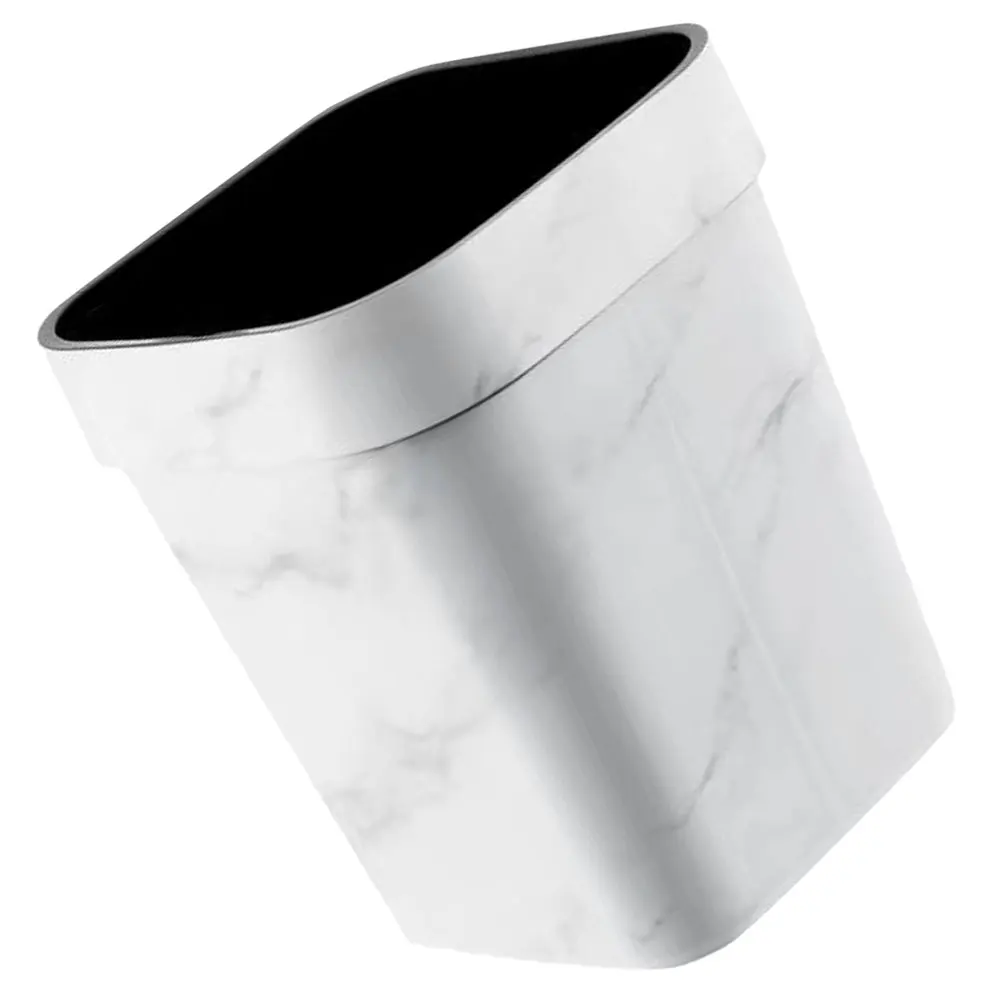

Imitation Marble Trash Can Home Rubbish Bin Plastic Living Room Bedroom Office Kitchen Garbage Bucket Container Household Waste