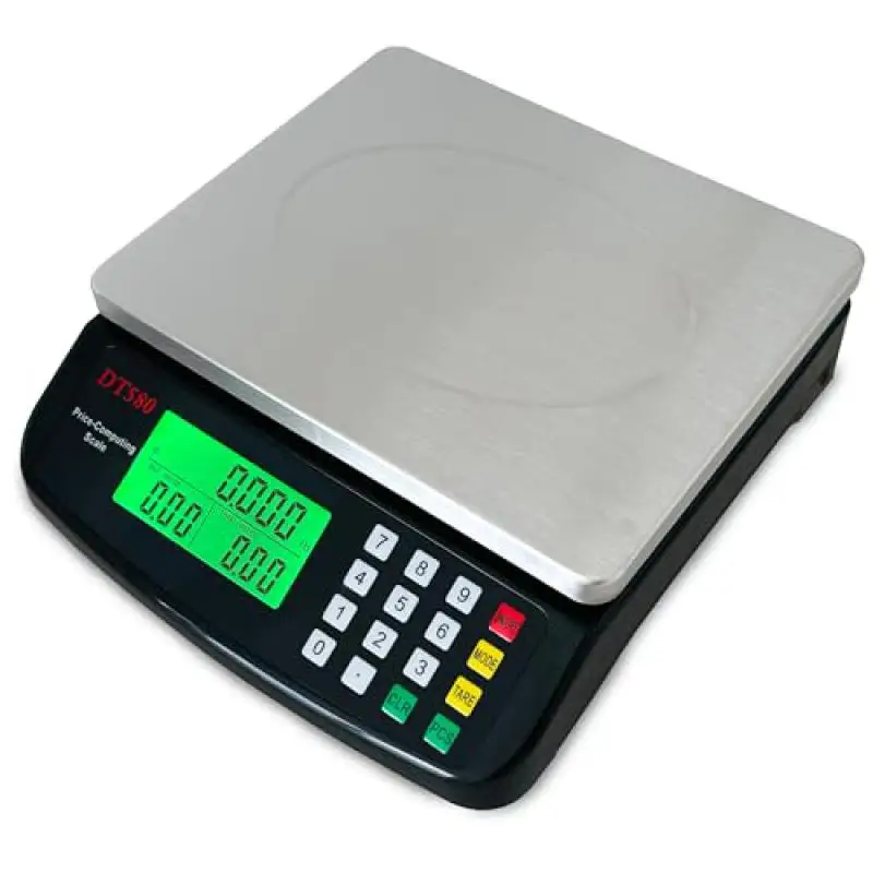 Large Digital Kitchen Scale 40kg/88lb Stainless Steel Price Computing Scale Counting Scale Deli Scale with LCD Display for Bakin