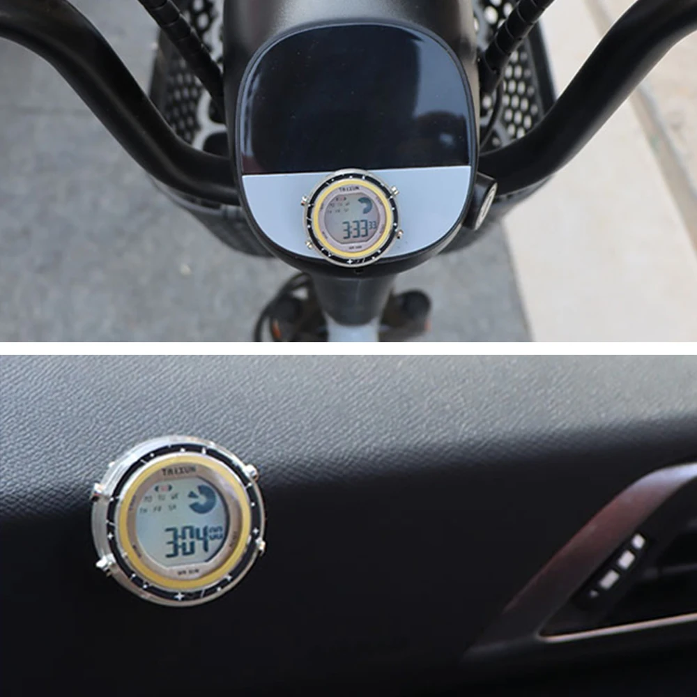 Large Black Digital LCD Clock – Big Digit Display For Car, RV, Boat – Easy Dash Mount Interior