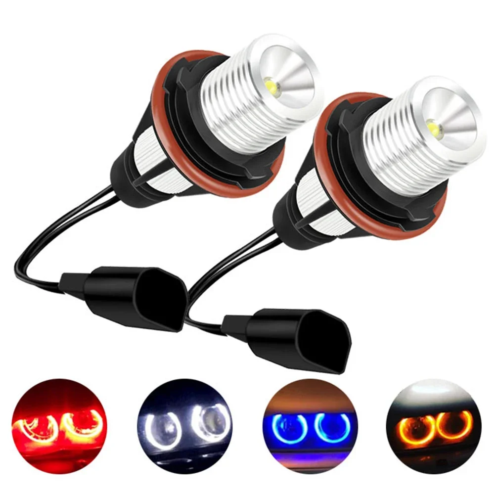 For BMW E39 E53 E60 E31 E63 E64 E65 E66 E83 E87 Bright Headlights 2PCS LED Angel Eyes Marker Lights Bulbs DRL Day Running Lamps