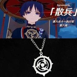 Game Genshin Impact Necklace Fatui Harbingers Scaramouche Kunikuzushi Cosplay Unisex Pendant Choker Wanderer Balladeer Jewelry