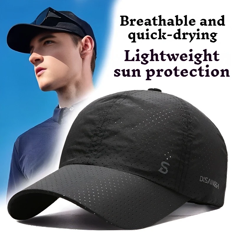 Summer Lightweight Breathable Baseball Cap for Men Women Letter Embroidery Design Adjustable Strap Outdoor Jogging Sun Hat