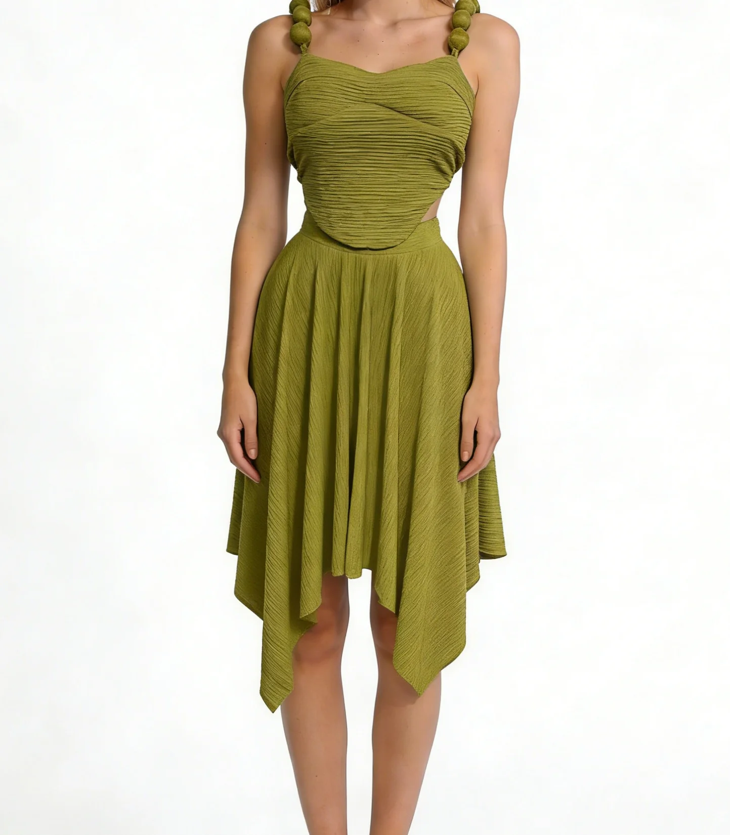 Luxury quality fashion women's clothing boutique street style sleeveless unique top and asymmetrical maxi skirt-GZXX447