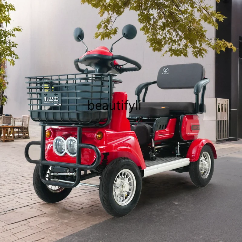 New High-End Elderly Scooter Four-Wheel Electric Vehicle for the Elderly Household Power Battery Car with Shed