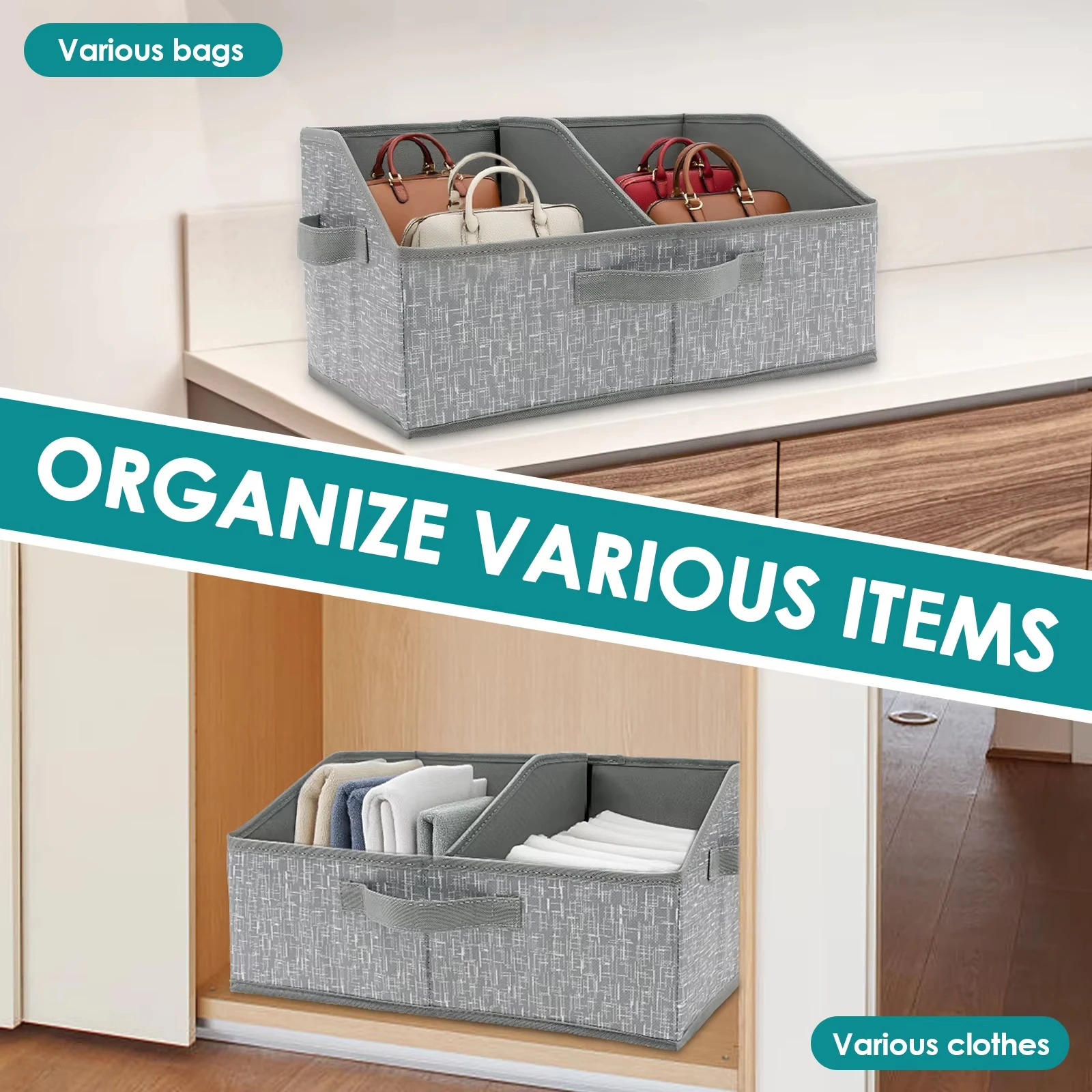 

2 шт. складной тканевый ящик для хранения, многоцелевой шкаф, ящик для одежды, органайзер, игрушки, товары для дома и офиса, ящик для хранения