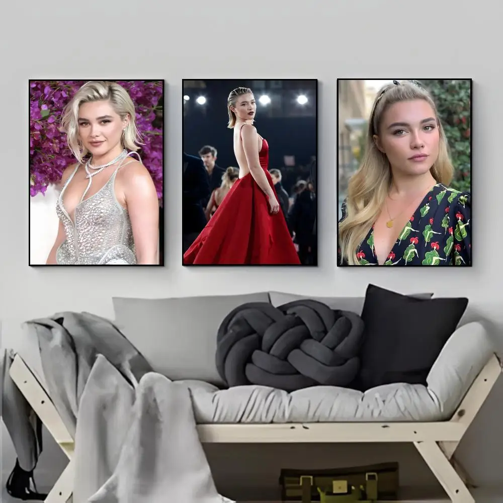 Talented Actress Florence Pugh Poster HD  Waterproof Wall Sticker Bar Living Room Decor Gift