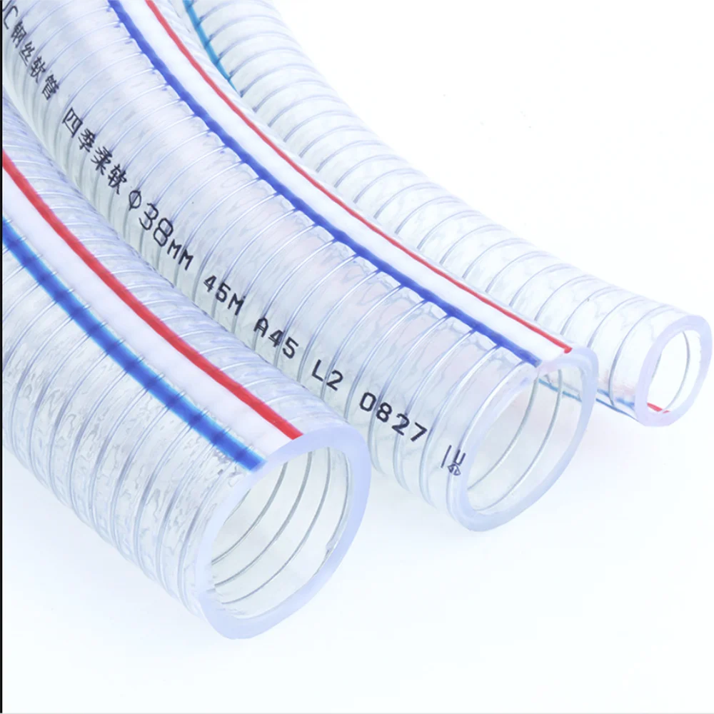 

Large-Diameter PVC Steel Wire Reinforced Flexible Hose Transparent Anti-Freezing Anti-Cold Food-Grade High-Temperature Resistant