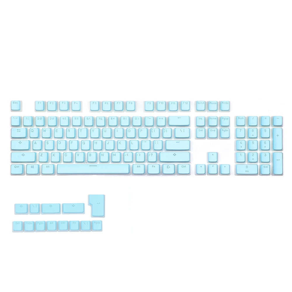 EPOMAKER Pudding Keycaps Set 108 Keys OEM Profile PBT Double Shot Shine-Through Translucent compatible with ANSI & ISO Layout